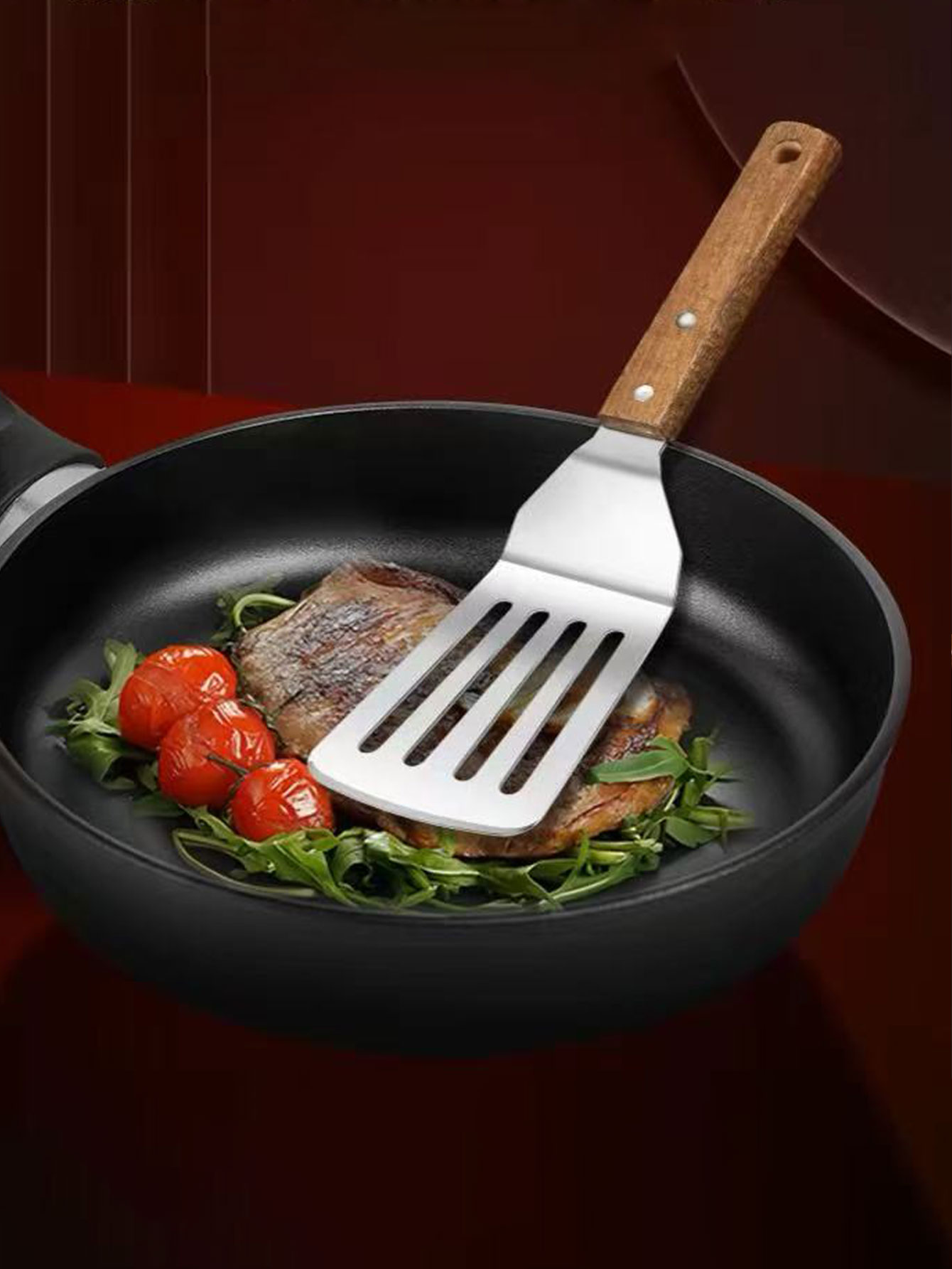 Okonomiyaki Spatula - Espátula Teppanyaki, Espátula de Aço Inoxidável