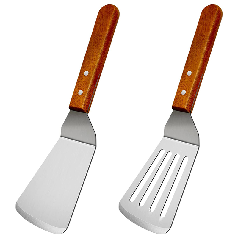 Okonomiyaki Spatula - Espátula com fenda com cabo de