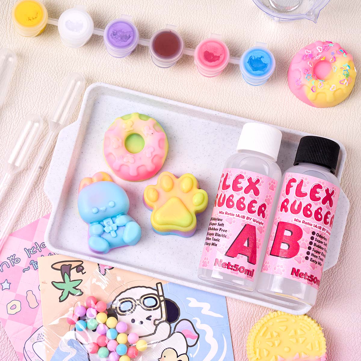 Kit de Fabricação de Squishies - Donut Mold Silicone avaliação e preço