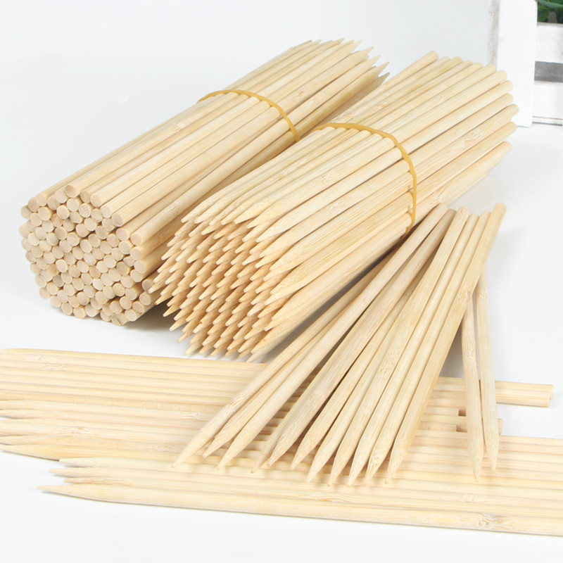 100 unidades de espetos de bam - Corn Dog Stick avaliação e preço